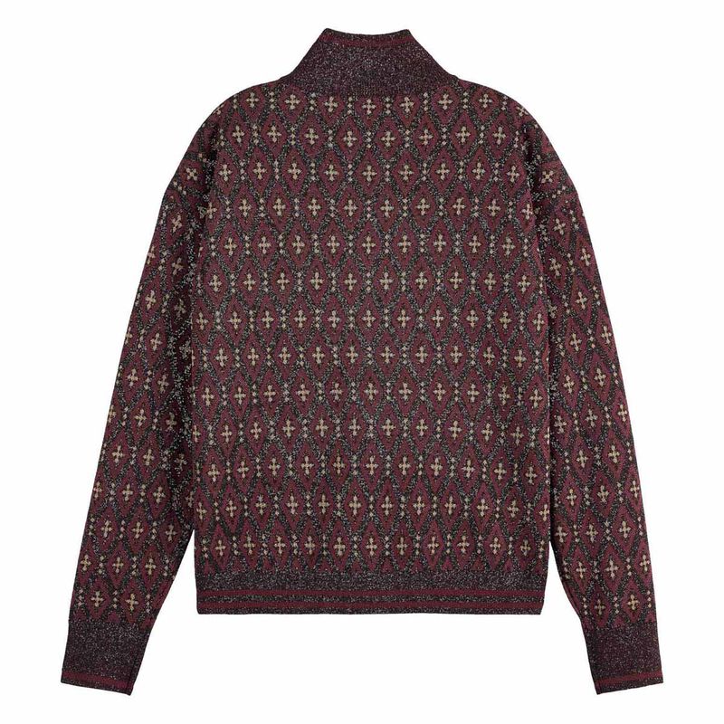 Scotch & Soda Jacquard Knitted Zip-Through Jacket image number 1